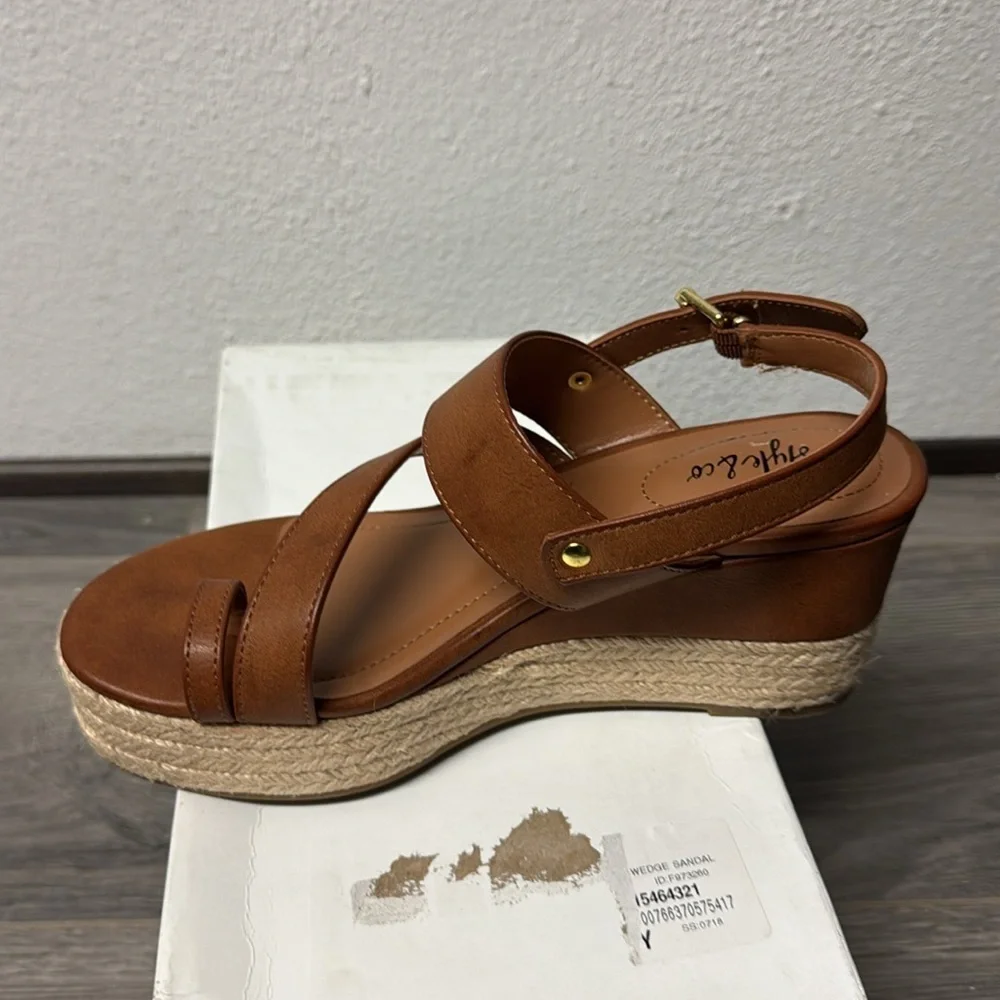 Style & Co. Womens Bettyy Toe Loop Espadrille Wedge Sandals